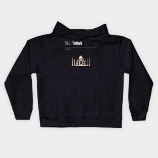 India Taj Mahal, coordinates Kids Hoodie